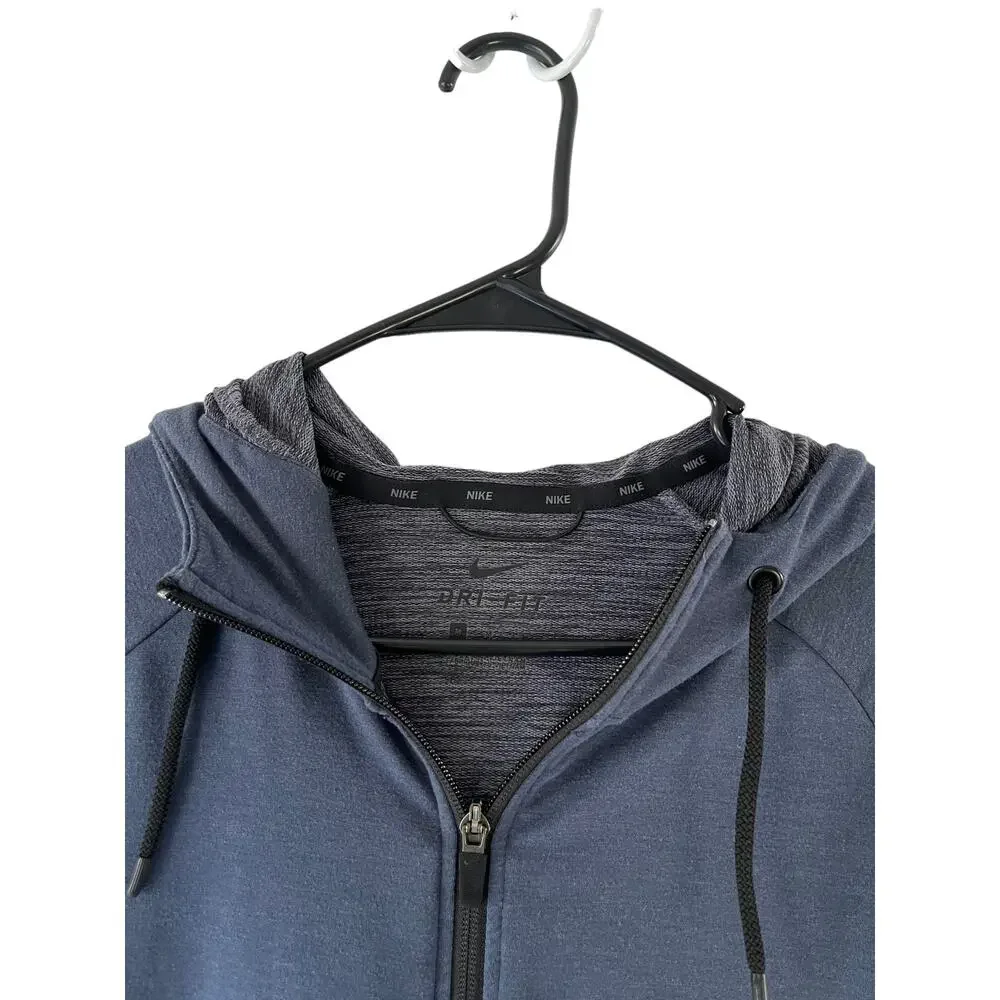 Nike‎ Men's Size Medium Blue Running Zip Up Soft Sweater